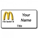 Rectangle Name Badge with Name and Title small rounded corners